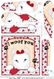 Fan Pyramage Topper - Love, Romance, Valentine- Little English Bull Dog Terrier