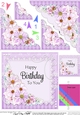 A Touch of Elegance Birthday Flowers Pearls and Lace Scalloped Corner Stacker