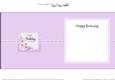 A Touch of Elegance Birthday Flowers Pearls and Lace square landscape insert