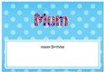 Large DL Happy Birthday MUM insert UK Union Jack