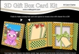 3D Cute Little Dino Gift Box Card Kit 3d Decoupage