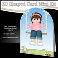 3D Shaped Card Kit - Swinging High - Young Girl