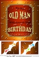 8 x 8 Birthday to my OLD MAN Beer Label Scalloped corner Topper