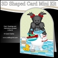 3D Shaped Card Kit - Bathtub Buddies - Little Scottie Dog