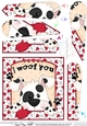 Fan Pyramage Topper - Love, Romance, Valentine- Little Spotty Dog