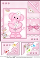 8 x 8 Lola Elephant & Lace Scalloped Corner Topper