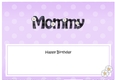 Large DL Happy Birthday MOMMY insert with tartan