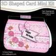 3D Shaped Card Kit - A Touch of Elegance Flowers, Lace & Pearls Clutch Bag