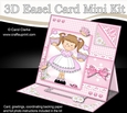 3D Easel Card Mini Kit - Pretty in Pink - Cute Girlz