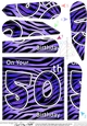 Fun Zebra Striped 50th Birthday Fan Pyramage Topper