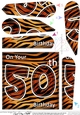 Fun Zebra Striped 50th Birthday Fan Pyramage Topper