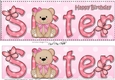Large DL Happy Birthday SISTER 3D decoupage with Livvy Bear