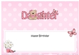 Large DL Happy Birthday DAUGHTER insert with Livvy Bear