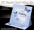3D Easel Card Mini Kit - A Touch of Elegance Birthday - Flowers, Lace, Butterflies & Pearls