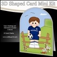 3D Shaped Card Kit - Little Footballer Plays for Rochdale