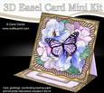 3D Easel Card Mini Kit - Butterfly & Flowers on Gold Frame