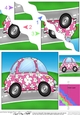 Funky Floral Car - Wavy Corner side stacker Topper