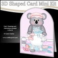 3D Shaped Card Kit - Bathtub Buddies - Cute Little Koala