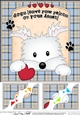 8 x 8 Scalloped Corner Topper - Dogs Leave Paw Prints - Westie Dog