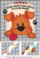 8 x 8 Scalloped Corner Topper - Dogs Leave Paw Prints - Dog Rusty