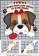 8 x 8 Scalloped Corner Topper - Dogs Leave Paw Prints - Boxer Dog