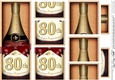 DL 80th Birthday Champagne in a Box with top & bottom stacker