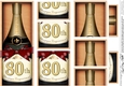DL 80th Birthday Champagne in a Box with top & bottom stacker