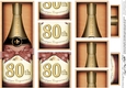 DL 80th Birthday Champagne in a Box with top & bottom stacker