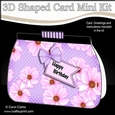 3D Shaped Card Kit - Pretty Floral Clutch Bag