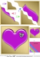 Romantic Enamel Heart with a Diamond - Wavy Corner side stacker Topper