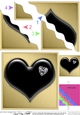 Romantic Enamel Heart with a Diamond - Wavy Corner side stacker Topper