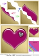 Romantic Enamel Heart with a Diamond - Wavy Corner side stacker Topper
