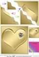 Romantic Enamel Heart with a Diamond - Wavy Corner side stacker Topper