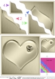 Romantic Enamel Heart with a Diamond - Wavy Corner side stacker Topper