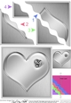 Romantic Enamel Heart with a Diamond - Wavy Corner side stacker Topper