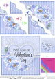 A Touch of Elegance Valentines Day Flowers, Lace & Pearls - Wavey Corner Stacker