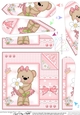 Cute Little Livvy Bear & Lace Fan Pyramage Topper