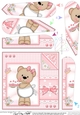 Cute Little Livvy Bear & Lace Fan Pyramage Topper