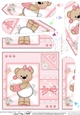 Cute Little Livvy Bear & Lace Fan Pyramage Topper