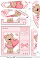 Cute Little Livvy Bear & Lace Fan Pyramage Topper
