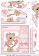 Cute Little Livvy Bear & Lace Fan Pyramage Topper