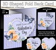 3 in 1 Floral Heart - 3D Shaped No-Hole Fold Back Card with Decoupage Mini Kit
