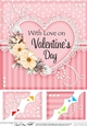 8 x 8 A Touch of Elegance Valentines Day Flowers, Lace & Pearls Scalloped Corner Topper 