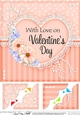 8 x 8 A Touch of Elegance Valentines Day Flowers, Lace & Pearls Scalloped Corner Topper 