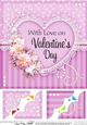 8 x 8 A Touch of Elegance Valentines Day Flowers, Lace & Pearls Scalloped Corner Topper 