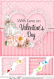 8 x 8 A Touch of Elegance Valentines Day Flowers, Lace & Pearls Scalloped Corner Topper 