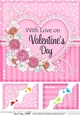 8 x 8 A Touch of Elegance Valentines Day Flowers, Lace & Pearls Scalloped Corner Topper 
