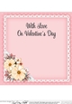 A Touch of Elegance Valentines Day Flowers, Lace & Pearls 8x8 matching insert