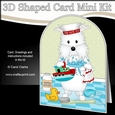 3D Shaped Card Kit - Bathtub Buddies - Little Westie Dog