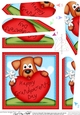 Rusty Dog Grandparents Day Heart Fan Pyramage Topper